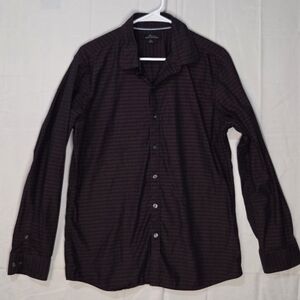Marc Anthony Deep Burgundy Button Down Shirt Large Smart Casual Date Night Look